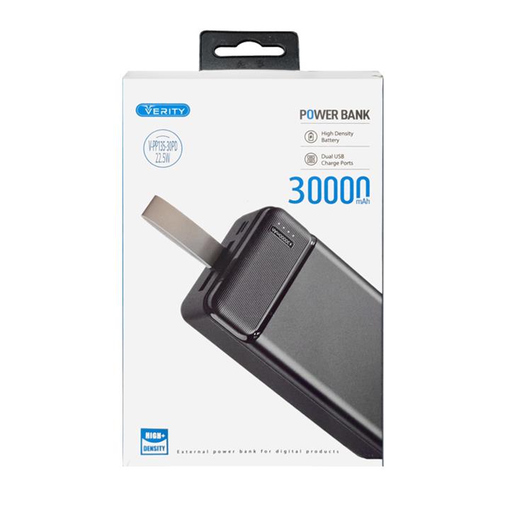 پاوربانک VERITY 30000mAh فست شارژ مدل PP135